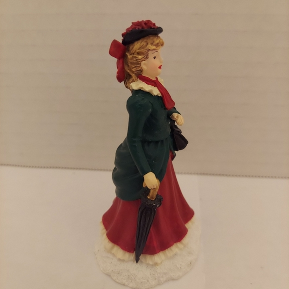 Mervyn's Village Square 1995 Lady With Umbrella Figurine - Picture 2 of 7
